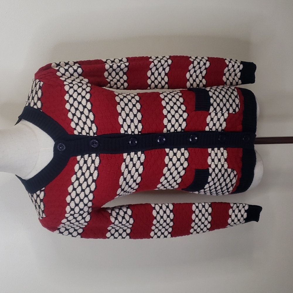 Dear Creatures Cardigan Red, White, & Blue XS